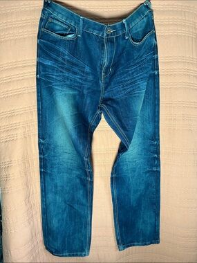 Ring of Fire Men's Indigo Washed Straight Jeans